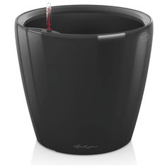 Настольное кашпо с автополивом LECHUZA Классико 21 LS, с субстратом в комплекте, черное, Д21,5 В20,5 см
