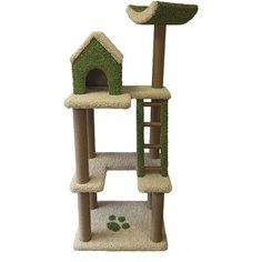 Комплекс для кошки с домиком "Гринкис" Мягкая лапка