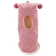 Шлем с рисунком и помпонами 473-14/19 Kivat, Размер 1, Цвет 14/19- пыльная роза, светло-розовый