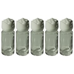 Атомайзер для духов Aroma Provokator стеклянный прозрачный крышка роза 5 ml набор 5 шт Aromaprovokator