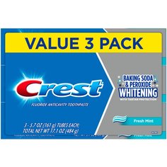 Crest Baking Soda & Peroxide – Набор из 3 зубных паст
