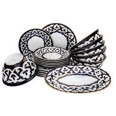 Столовый сервиз Пахта, Turon porcelain, с золотом, 19 предметов,