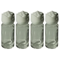 Атомайзер для духов Aroma Provokator стеклянный прозрачный крышка роза 5 ml набор 4 шт Aromaprovokator