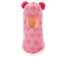 Шлем снежинки с помпоном 476R-23 Kivat, Размер 1, Цвет 23-ярко-розовые снежинки