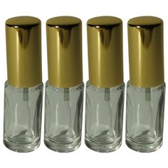 Атомайзер для духов Aroma Provokator стекло, спрей металл золото 8 ml набор 4 шт Aromaprovokator