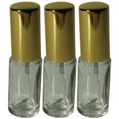 Атомайзер для духов Aroma Provokator стекло, спрей металл золото 8 ml набор 3 шт Aromaprovokator