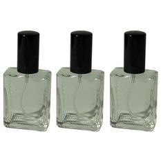 Атомайзер для духов Aroma Provokator стекло, спрей металл черный 15 ml набор 3 шт Aromaprovokator