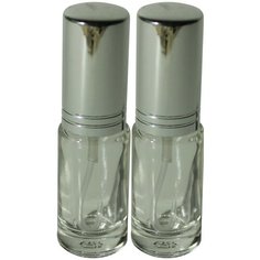 Атомайзер для духов Aroma Provokator стекло, спрей металл серебро с полосками 8 ml набор 2 шт Aromaprovokator