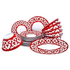Столовый сервиз Красная Пахта, Turon porcelain, 19 предметов,