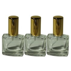 Атомайзер для духов Aroma Provokator стекло, спрей металл золото 15 ml набор 3 шт Aromaprovokator