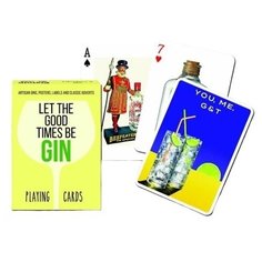 Piatnik игральные карты Джин + бархатный мешочек 55 шт. синий/желтый