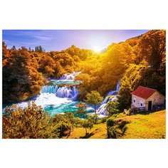 Картина по номерам Рыжий кот 30х40 см по номерам. ДОМИК В ЖИВОПИСНОМ МЕСТЕ. Х-9142