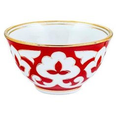 Пиала Красная Пахта, Turon Porcelain, с золотом, Ø 11 см,