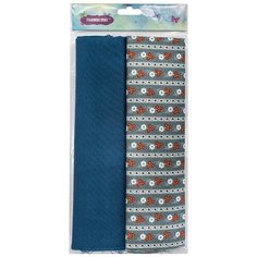 28973 Набор 1311 тканей п/э для рукоделия упак/2шт.-50*70см+-2см (1311-3/1057-19 лаз. дымка) Sovushka