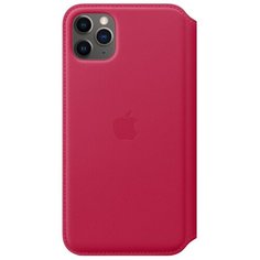 Чехол-книжка Apple Folio кожаный для iPhone 11 Pro Max малиновый