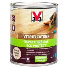 Лак V33 Паркетный ECO-Protect матовый (0.75 л) водорастворимый бесцветный 0.75 л
