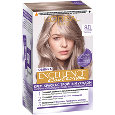 LOreal Paris Excellence Cool Creme стойкая крем-краска для волос, 8.11 ультрапепельный светло-русый