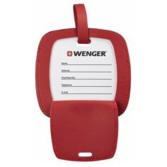 Бирка для багажа "Wenger", красная, полиуретан, 4,1x4,1x0,4 см
