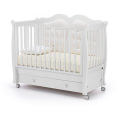 Кроватка Nuovita Affetto Swing (качалка), продольный маятник белый