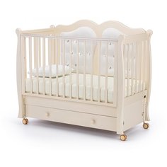 Кроватка Nuovita Affetto Swing (качалка), продольный маятник слоновая кость