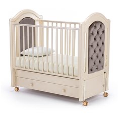 Кроватка Nuovita Grazia Swing (качалка), продольный маятник слоновая кость
