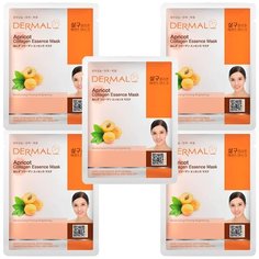 Маска коллагеновая Dermal с абрикосом, 23гр, 5шт