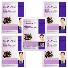 Маска косметическая для лица Dermal коллагеновая, с экстрактом ягоды асай 5шт