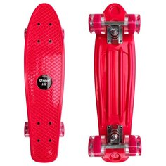 Скейт Cruiser Board Street Hit Красный со светящимися колесами