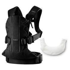 Эргорюкзак BabyBjorn One + нагрудник, черный