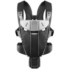 Рюкзак-переноска BabyBjorn Miracle, black/silver