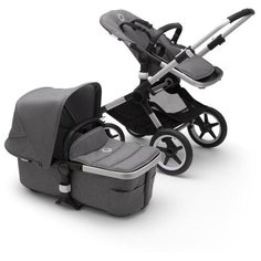 Универсальная коляска Bugaboo Fox 2 complete (2 в 1), Alu/Grey melange/Grey melange, цвет шасси: серебристый
