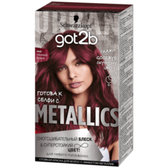 Schwarzkopf got2b Metallics Тонирующая краска для волос, M68 темный рубин