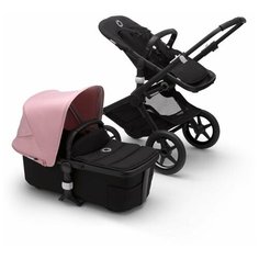 Универсальная коляска Bugaboo Fox 2 complete (2 в 1), black/black/soft pink, цвет шасси: черный