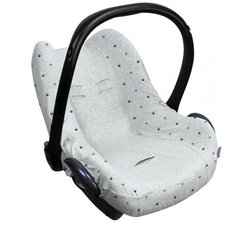 DOOKY Чехол в автокресло Seat cover 0+ Melange Light Grey Crowns