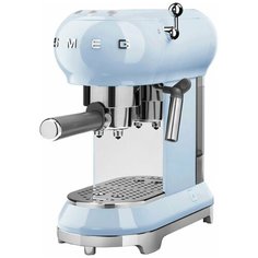 Кофеварка рожковая smeg ECF01, пастельно-голубой