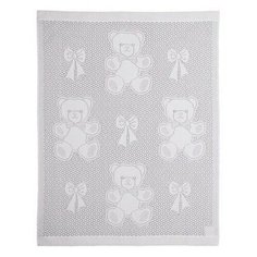 Плед MYB Bear and Bows 76х102 см в подарочной упаковке белый