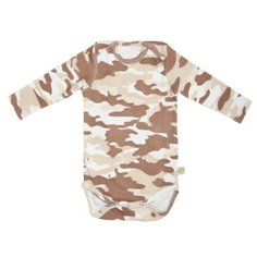 Боди Сонный Гномик размер 62, камуфляж/бежевый