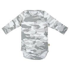 Боди Сонный Гномик размер 74, камуфляж/серый