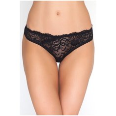Vis-a-Vis Трусы стринги низкой посадки с кружевом, размер XS, black