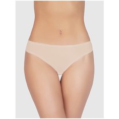 Vis-a-Vis Трусы стринги с кружевной отделкой, размер S, beige