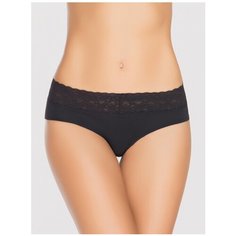 Vis-a-Vis Трусы хипстеры с кружевным поясом, размер M, black