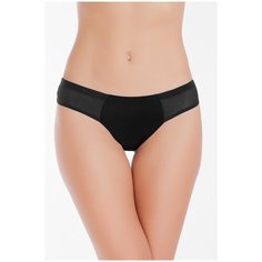 Vis-a-Vis Трусы бикини низкой посадки с сеткой, размер L, black
