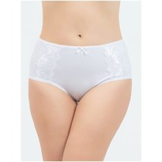 Vis-a-Vis Трусы слипы макси высокой посадки с кружевом, размер L, white