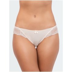 Vis-a-Vis Трусы бикини низкой посадки с кружевом, размер XS, beige