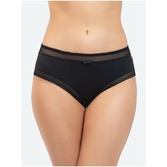 Vis-a-Vis Трусы слипы средней посадки с кружевом, размер M, black