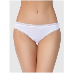Vis-a-Vis Трусы бикини Desideri c кружевом и ажурной резинкой, размер XL, white