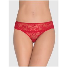 Vis-a-Vis Трусы бикини низкой посадки из кружева, размер S, Mars red