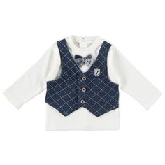 Распашонка Ido размер 74, белый/синий