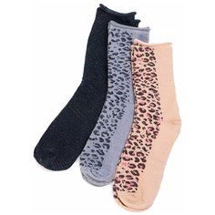 Носки ICHI 20107285, 3 пары, размер 37-39, черный/бежевый/серый