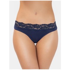 Vis-a-Vis Трусы бразилиано Delicate с кружевным поясом, размер L, navy